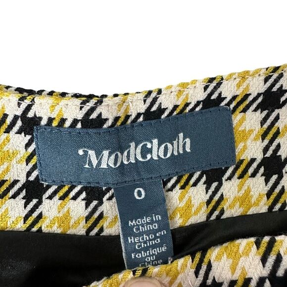 Modcloth Plaid Button Front Midi Skirt size 0 - Picture 3 of 6